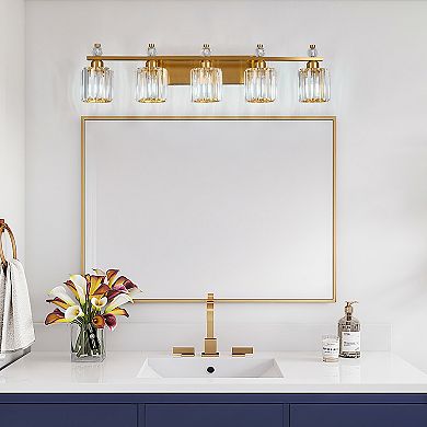 ZLAIQB 35.82" 5-Light Modern Crystal Bathroom Vanity Light