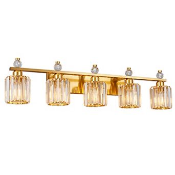 ZLAIQB 35.82" 5-Light Modern Crystal Bathroom Vanity Light
