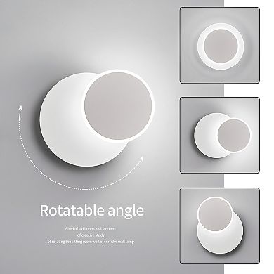 ZLAIQB 8.6" 1-Light 2Pack Modern Acrylic Indoor Round Wall Sconce