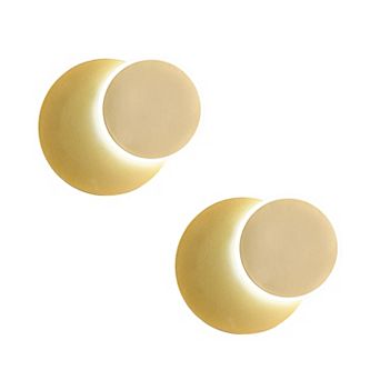 ZLAIQB 8.6" 1-Light 2Pack Modern Acrylic Indoor Round Wall Sconce