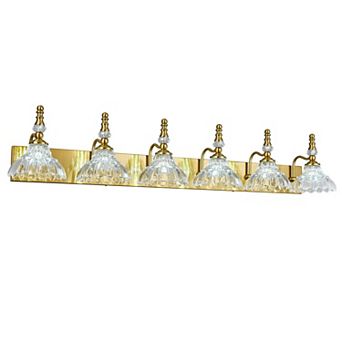 ZLAIQB 46.45" 6-Light Vintage Glass Bathroom Wall Sconce