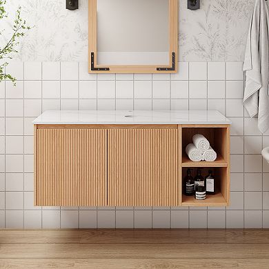 36" Wall-Mount Bathroom Cabinet with Storage, No Sink