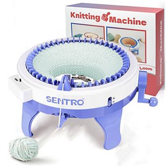 48-Needle Knitting Machine,Auto Knit Scarf,Hat,Sweater,Easy for Beginners,Includes Tools & Guide