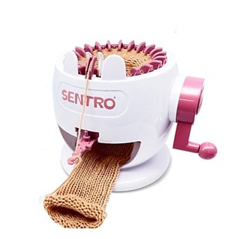 22-Needle Pink Knitting Machine, Easy DIY Scarves & Hats, Fast Beginner & Kid-Friendly Craft Kit