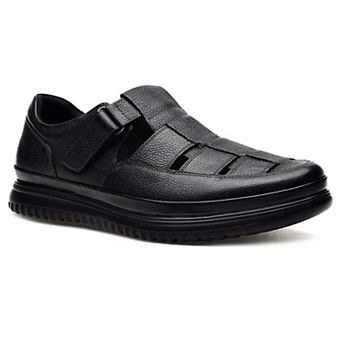 Pazstor Men's Premium Comfort Leather Closed Toe Casual Sandals Memphis