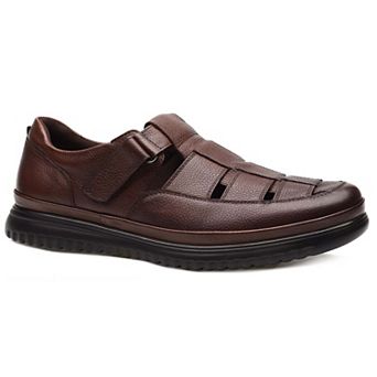 Pazstor Men's Premium Comfort Leather Closed Toe Casual Sandals Memphis
