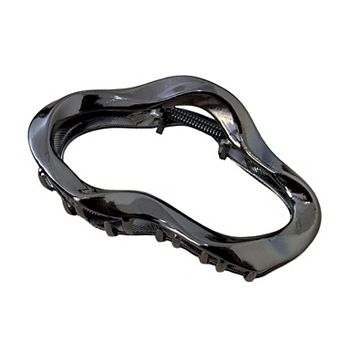 Women's Wavy Metal Hair Claw Clip with Hollow Design and Strong Grip 2.7x4.7in