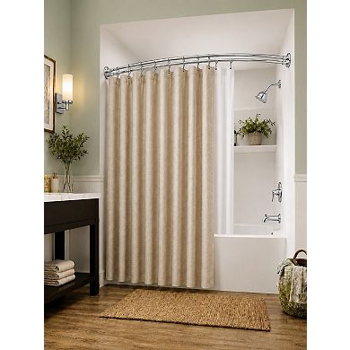 Utopia Alley 45-72" Adjustable Rustproof Double Curved Shower Curtain Rod, Adds 8 In. Extra Space
