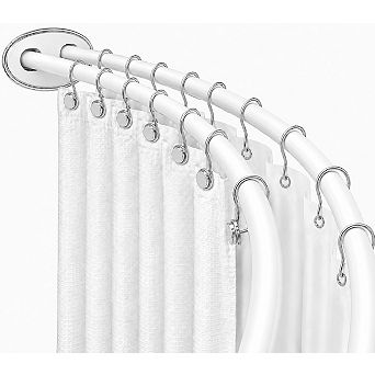Utopia Alley 45-72" Adjustable Rustproof Double Curved Shower Curtain Rod, Adds 8 in Extra Space