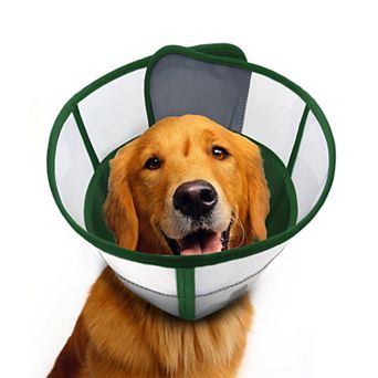 Soft Dog Cone Collar Transparent Breathable Adjustable Elizabethan for Large Medium Dogs Recovery