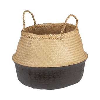 Hello Honey Handwoven Seagrass Basket Storage with Handles