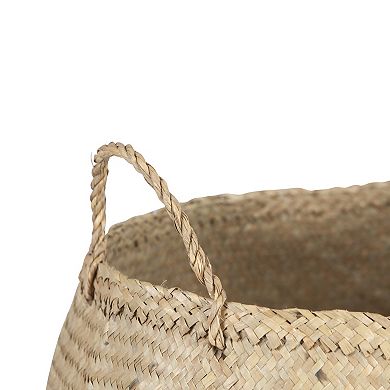 Hello Honey Handwoven Seagrass Basket Storage with Handles