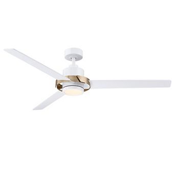 60" Modern 3 Blades Ceiling Fan with Dimmable LED Light and Remote