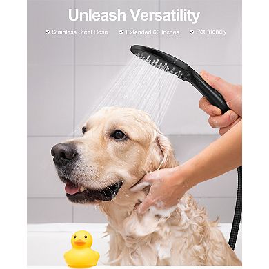 GRANDJOY Shower System with 10-in Rainfall Head, 3-Spray Handheld and Pressure-Balanced Valve