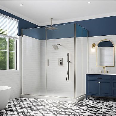 3-Spray 10 and 6 in. Dual 3 in 1 Ceiling Mount Fixed and Handheld Shower Head 2.5 GPM