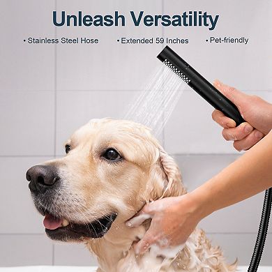 2-Spray Wall Mount Dual Shower Head and Handheld Shower System with Easy to Install (Valve Included)