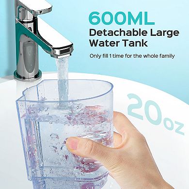 COSLUS EX2 Water Flosser: 2 Modes, 12 Pressures, 5 Tips - For Braces, Sensitive Gums, Family