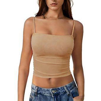 Avidlove Women Mesh Top Sheer Y2K Crop Tops Clubwear Tank Top