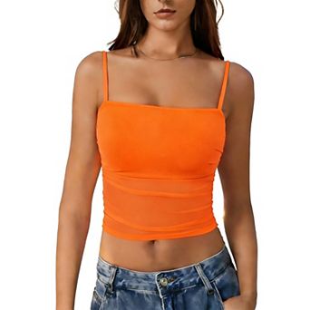 Avidlove Women Mesh Top Sheer Y2K Crop Tops Clubwear Tank Top
