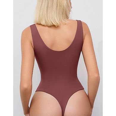 Avidlove Womens Deep V Neck Sleeveless Body Suits Seamless Bodysuit Going Out Tank Bodysuits