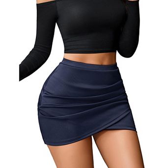 Avidlove Bodycon Mini Skirt Side Slit Elasticity Tight Casual Club Pencil Skirt Fashion Outfit