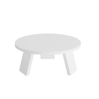 33.5" Modern Round Coffee Table, Center Table with Inclined Legs for Living Room, Bedroom