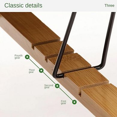 Bamboo Laptop Desk for Bed Couch,Small Adjustable Laptop Desk, Foldable Bed Table
