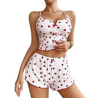 Avidlove Cami Pajama Set for Women Piece PJ Sets Ribbed Lingerie Sleepwear Cute Nightwear