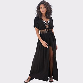 Lascana Women's Crochet Trim Cover Up