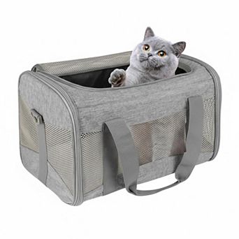 Petsfit Airline Approved Pet Carrier: Portable, Breathable, Foldable with Removable Fleece Pad