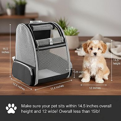 Petsfit Bubble Pet Backpack Carrier for Cats Dogs Breathable Comfortable Scratch Resistant