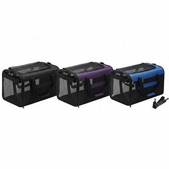 Petsfit Soft-sided Pet Carrier 4-sided Mesh Airline Approved Collapsible Cats Dogs 15lb