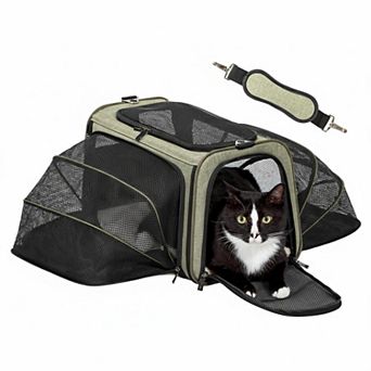 Petsfit Expandable Soft Sided Pet Carrier Airline Approved Portable Washable Up to 9lb