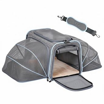 Petsfit Expandable Soft Sided Pet Carrier Airline Approved Portable Washable Up to 9lb