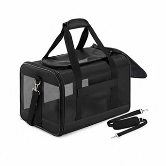 Petsfit Airline Approved Soft Sided Pet Carrier Inner Leash Collapsible for Small Med Cats