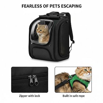 Petsfit Cat Bubble Backpack Carrier Large Space Breathable UV Blocking Foldable Travel