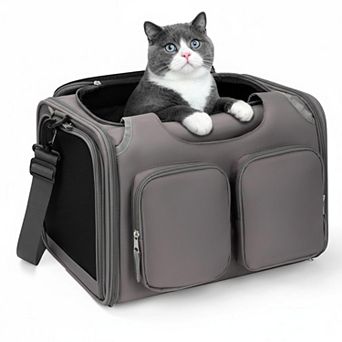 Petsfit Airline Approved Pet Carrier for Small Dogs/Cats (12lbs Max) Collapsible Soft Side