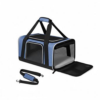 Petsfit Airline Approved Soft Pet Carrier for Small Cats Dogs 1-10 Lbs Safety Lock 5 Side