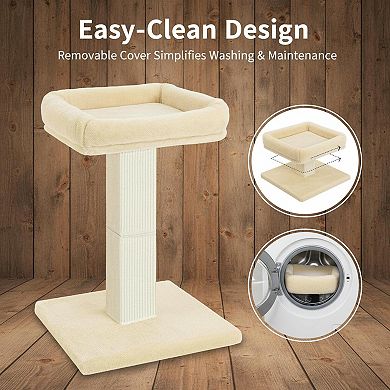 Nicate Premium Sisal Wood Cat Scratcher Large Cats Sturdy Vertical Scratching Post