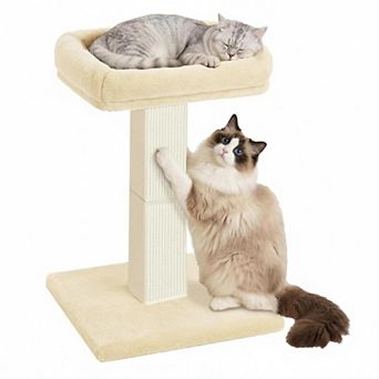 Nicate Premium Sisal Wood Cat Scratcher Large Cats Sturdy Vertical Scratching Post