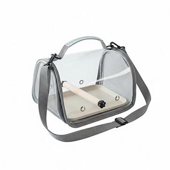 Petsfit Portable Bird Travel Backpack Hands Free Clear View Breathable Mesh Easy Clean