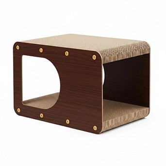 Nicate Cardboard Cat Scratcher House: Indoor Double Layer Scratch Relax Play