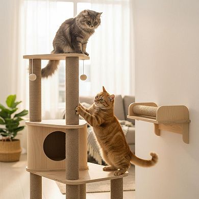 Nicate 2 Pieces Sisal Cat Scratch Replacement Poles with M8 Screws for Cat Post