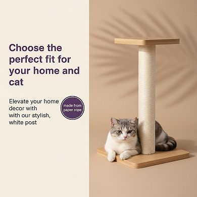Nicate 23.6" Tall Cat Scratcher Paper Rope Posts Hanging Indoor Replaceable Safe Long Lasting