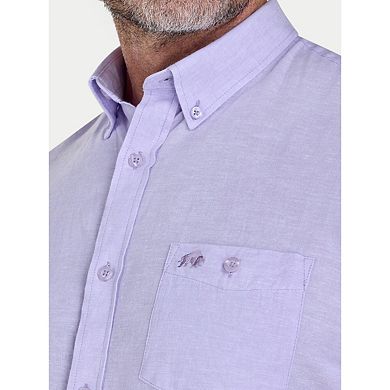 Raging Bull Mens Classic Linen Short-Sleeved Shirt