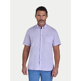 Raging Bull Mens Classic Linen Short-Sleeved Shirt