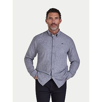 Raging Bull Mens Classic Linen Long-Sleeved Shirt