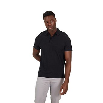 Brave Soul Mens Textured Short-Sleeved Polo Shirt