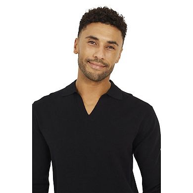 Brave Soul Mens Trophy Long-Sleeved Polo Shirt