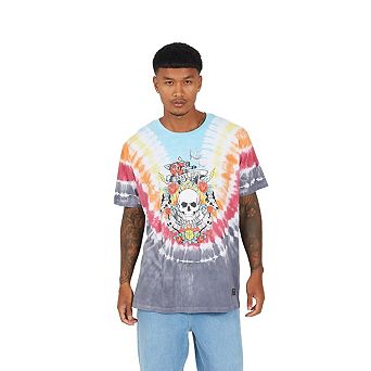 Brave Soul Mens Tie Dye Crew Neck Oversized T-Shirt